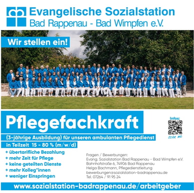 Pflegefachkraft in Teilzeit 15 - 80 % (m/w/d)