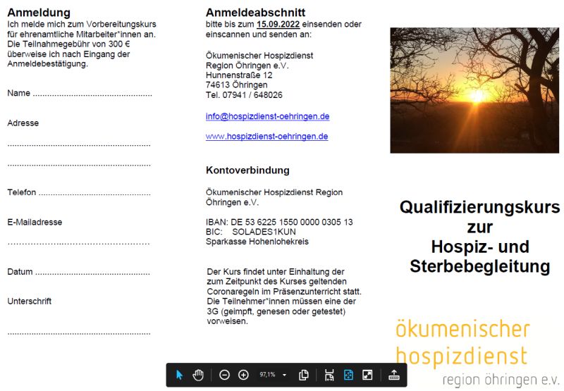 Flyer Hospiz S. 1