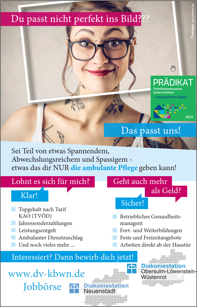 Stellenanzeige Pflegepersonal